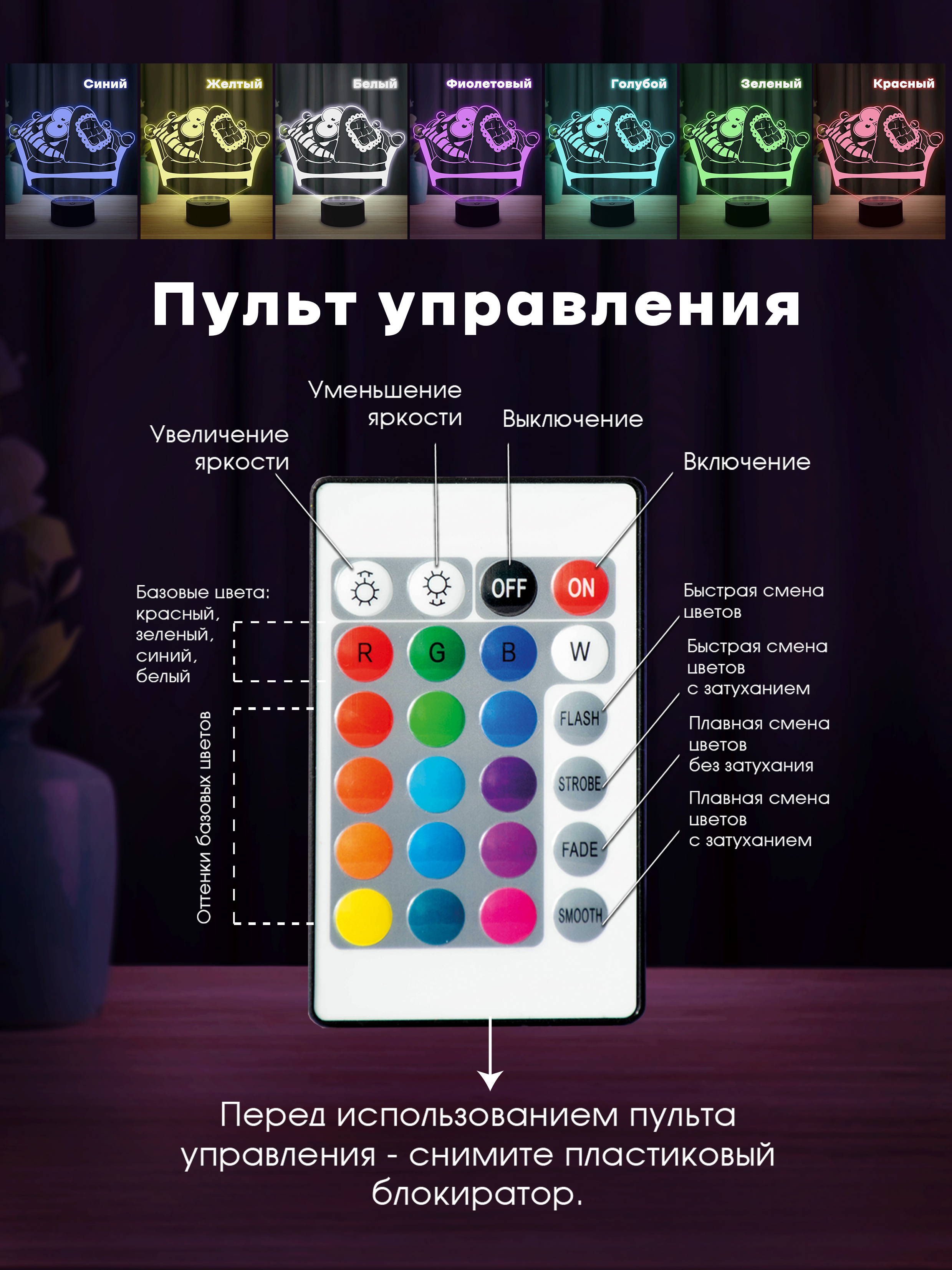 Светильник (ночник)  " Ам Ням "
