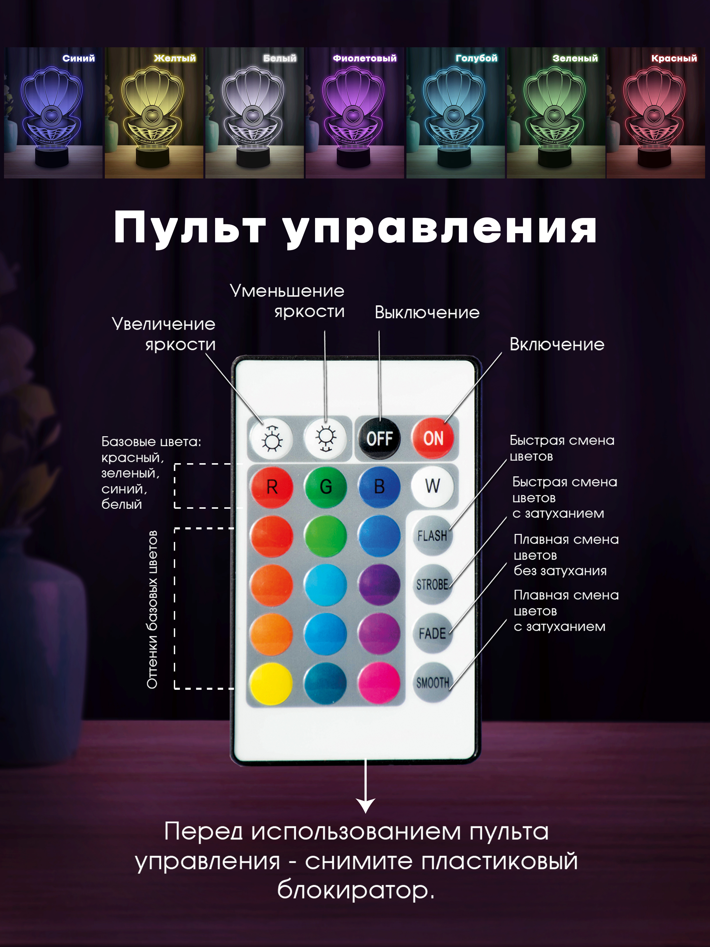 Светильник (ночник)" "Подарок маме" 