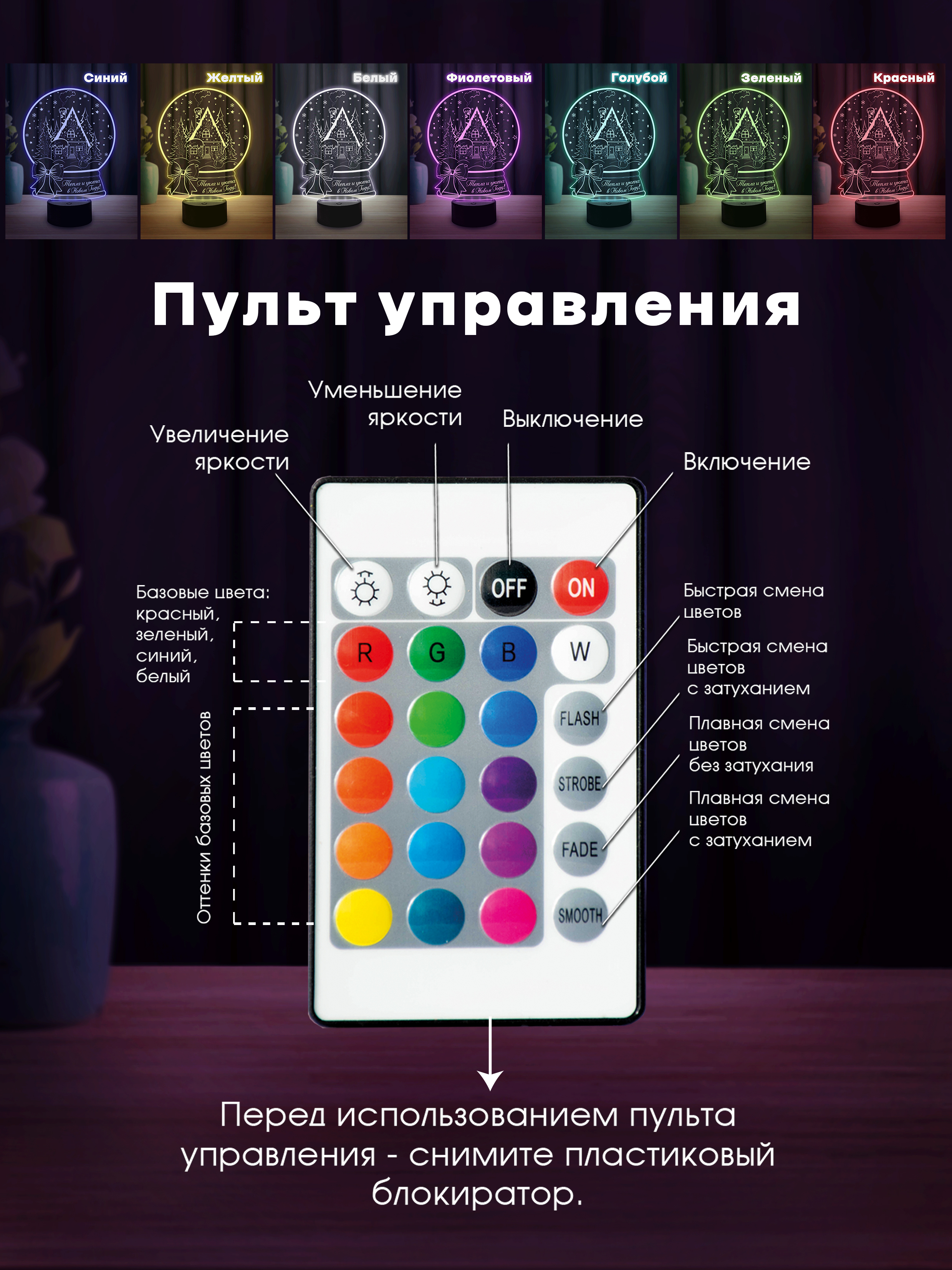 Светильник (ночник) "Сказочный шар"