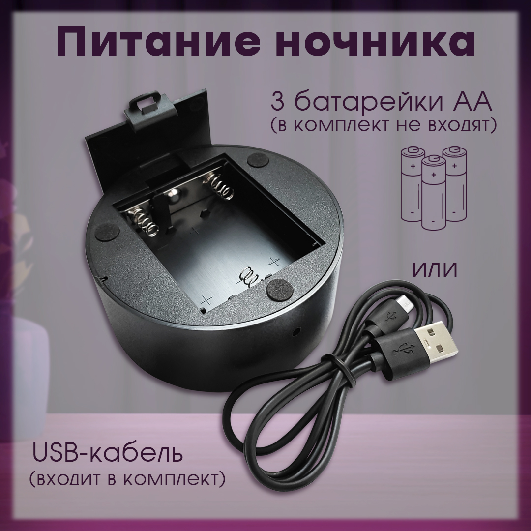 Светильник (ночник) "С днём рождения" с любым именем 